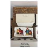 Set of 9 Snow Village Christmas Figurines