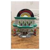 Snow Village Rockabilly Records Ceramic Decor