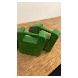 Set of 3 John Deere Suitcase Weights for Tractors
