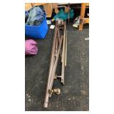 Solid Wood King Bed Frame with Metal Rails