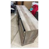 Modern Barn Door Media Console Cabinet