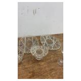 Vintage Crystal Glassware and Serving Dish Set