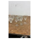 Vintage Crystal Glassware and Serving Dish Set