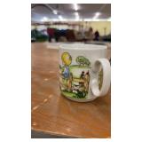 Set of 2 Vintage Porcelain Mugs: Bambi Disney Japan and W. Germany Nursery Motif