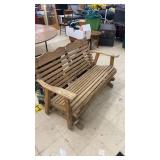 Wooden Outdoor Glider with Removable Cushions