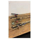 Collection of Fishing Rods and Reels