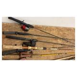 Collection of Fishing Rods and Reels