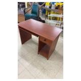 Wooden Office Desk with Slide-Out Keyboard Tray and Drawer