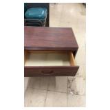 Vintage Wooden 2-Drawer Office Storage Cabinet