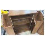 Pair of Wooden Storage Cabinets with Shelves
