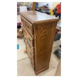 Vintage Oak 6-Drawer Dresser with Brass Hardware