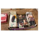 Large Collection of VHS Tapes with RCA Video Rewinder