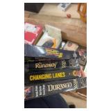 Large Collection of VHS Tapes with RCA Video Rewinder