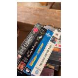 Large Collection of VHS Tapes with RCA Video Rewinder