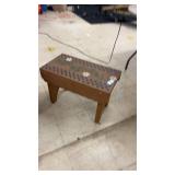 Decorative Wooden Step Stool with Floral Design