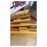 Set of 6 Wooden TV Trays with Folding Stands