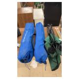 Outdoor Fishing Gear Set with Chairs, Buckets, and Life Vests