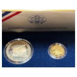 1987-S Silver Dollar and 1987-W Gold $5 Dollar Proof Set