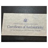 1987-S Silver Dollar and 1987-W Gold $5 Dollar Proof Set