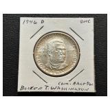 1946-D Booker T. Washington Half Dollar Only 200,113 Minted