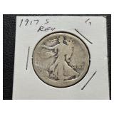 1917-S Reverse Walking Liberty Half Dollar