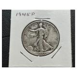 1945-D Walking Liberty Half Dollar