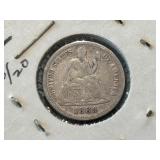 1889 Liberty Seated Dime