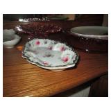 Depression era glassware in a varie...