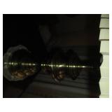 Pair of very heavy brass-tone table...