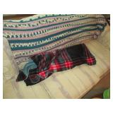 Ivory, mauve and blue floral and st...