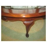 Vintage Oblong Wood coffee table wi...