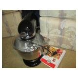 Black KitchenAid stand mixer with b...