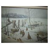 Framed canvas painting signed by Le...