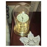 Vintage Brass-tone glass globe cove...