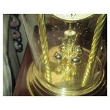 Vintage Brass-tone glass globe cove...