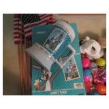 Lot of American Flag plant stakes, ...