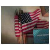 Lot of American Flag plant stakes, ...