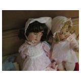 Pair of antique dolls with function...