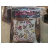 Variety of baskets, needlecraft kit...