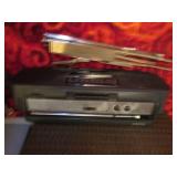 Vintage laundry hamper, paper shred...