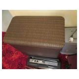 Vintage laundry hamper, paper shred...