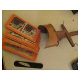 Vintage laundry hamper, paper shred...