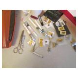 Vintage Sears adding machine, clamp...