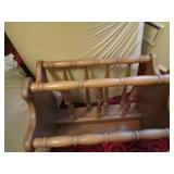 Brass tone side table with glass to...