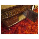 Antique Tiger-Wood 3-drawer 1-door ...