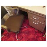 Vintage metal 6-drawer office desk ...