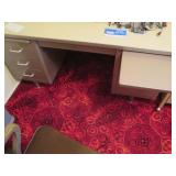 Vintage metal 6-drawer office desk ...