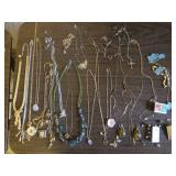 Necklaces, pendants, pins and earri...
