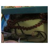 Small teal vintage jewelry box cont...