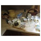 Vintage cut glass decanter, stemwar...